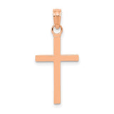 14k-rose-gold-polished-cross-pendant-SolomonJeweler-Wichita-KS-CustomJewelry
