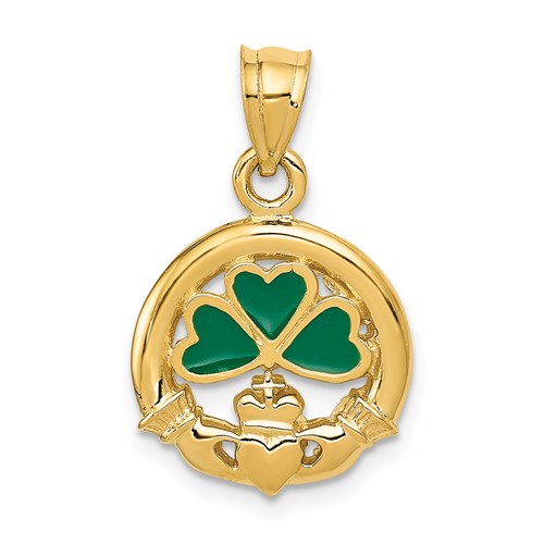 14k-enameled-claddagh-charm-SolomonJeweler-Wichita-KS-CustomJewelry