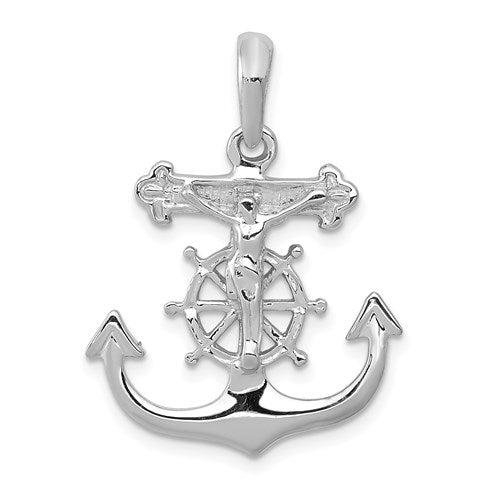 14k-white-gold-mariners-crucifix-pendant-SolomonJeweler-Wichita-KS-CustomJewelry