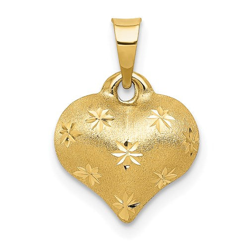 14k-polished-and-satin-diamond-cut-3-d-puffed-heart-pendant-SolomonJeweler-Wichita-KS-CustomJewelry