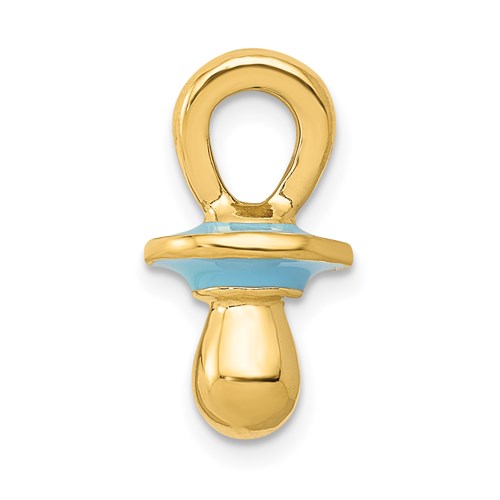14k-blue-enameled-3d-pacifier-pendant-SolomonJeweler-Wichita-KS-CustomJewelry