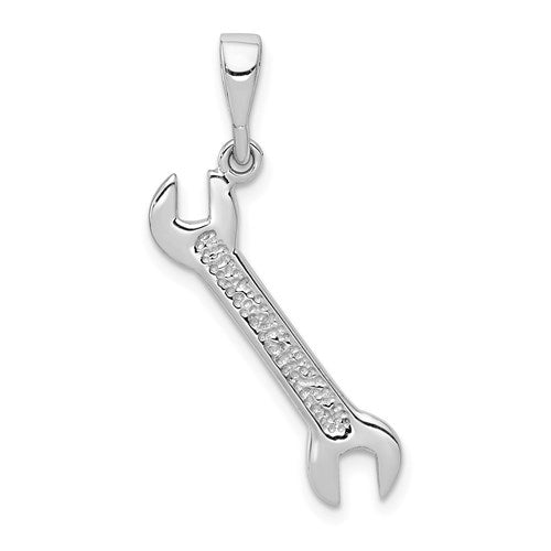 14k-white-gold-3d-wrench-pendant-SolomonJeweler-Wichita-KS-CustomJewelry