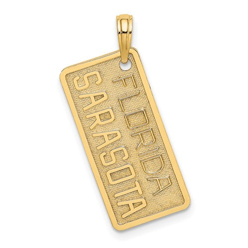 14k-florida-sarasota-license-plate-charm-SolomonJeweler-Wichita-KS-CustomJewelry