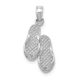 14k-3d-white-gold-flip-flops-pendant-SolomonJeweler-Wichita-KS-CustomJewelry