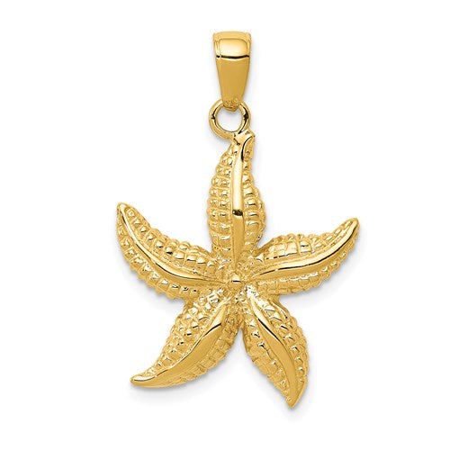 14k-textured-starfish-pendant-SolomonJeweler-Wichita-KS-CustomJewelry