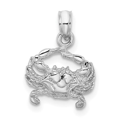 14k-white-gold-blue-crab-charm-SolomonJeweler-Wichita-KS-CustomJewelry