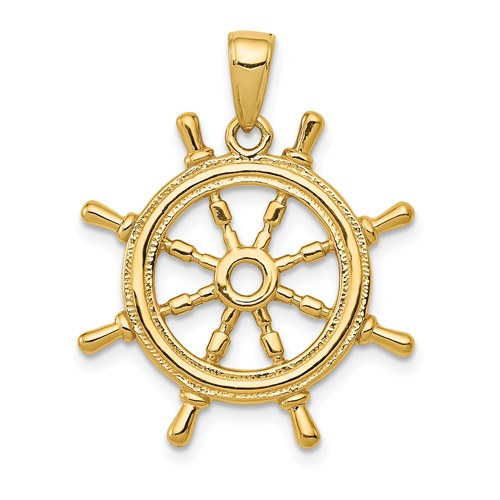 14k-3d-ships-wheel-pendant-SolomonJeweler-Wichita-KS-CustomJewelry