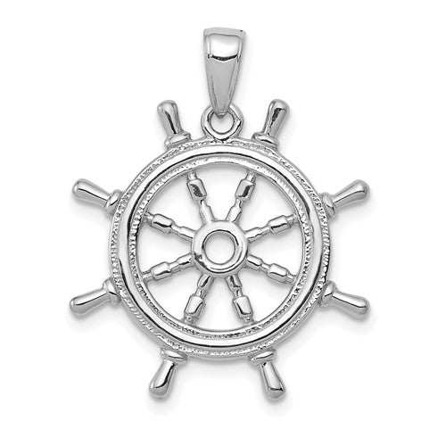 14k-white-gold-3d-ships-wheel-pendant-SolomonJeweler-Wichita-KS-CustomJewelry