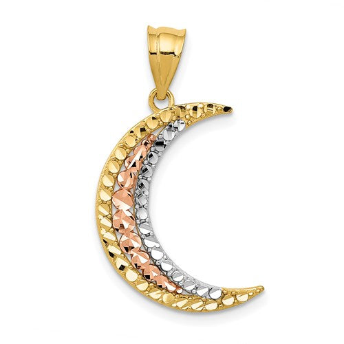 14k-two-tone-w-white-rhodium-diamond-cut-moon-pendant-SolomonJeweler-Wichita-KS-CustomJewelry