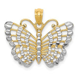 14k-and-rhodium-diamond-cut-butterfly-pendant-SolomonJeweler-Wichita-KS-CustomJewelry