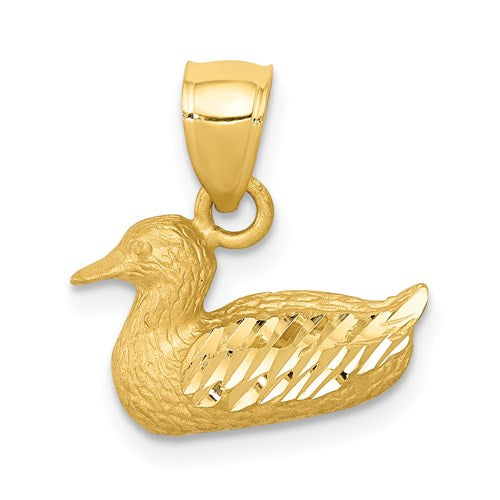 14k-diamond-cut-duck-pendant-SolomonJeweler-Wichita-KS-CustomJewelry