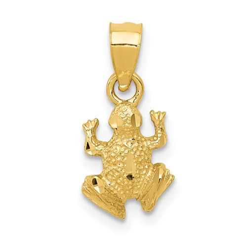 14k-diamond-cut-frog-pendant-SolomonJeweler-Wichita-KS-CustomJewelry
