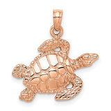 14k-rose-gold-textured-sea-turtle-charm-SolomonJeweler-Wichita-KS-CustomJewelry
