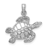 14k-white-gold-textured-sea-turtle-charm-SolomonJeweler-Wichita-KS-CustomJewelry