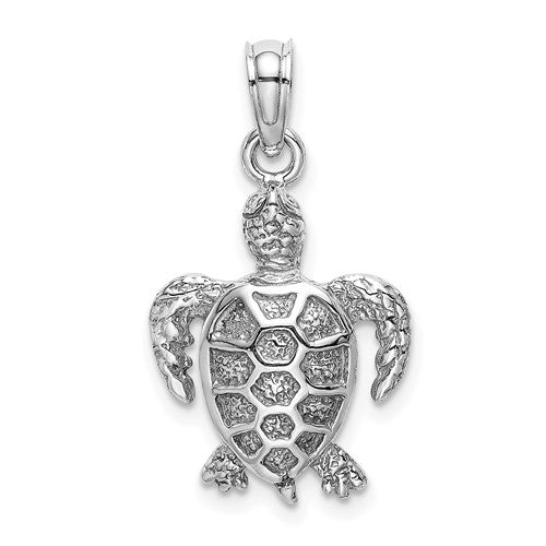 14k-white-gold-sea-turtle-charm-SolomonJeweler-Wichita-KS-CustomJewelry
