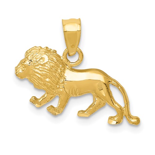 14k-diamond-cut-lion-pendant-SolomonJeweler-Wichita-KS-CustomJewelry