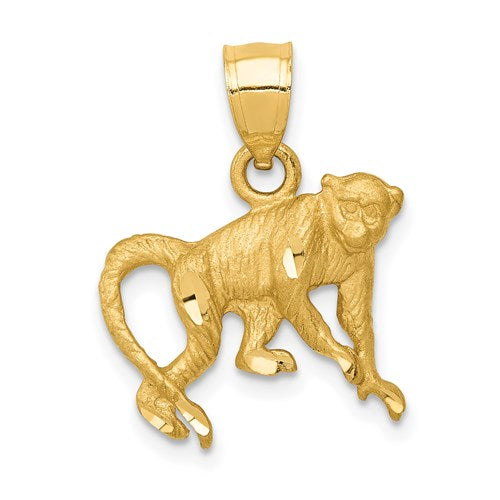 14k-diamond-cut-monkey-pendant-SolomonJeweler-Wichita-KS-CustomJewelry