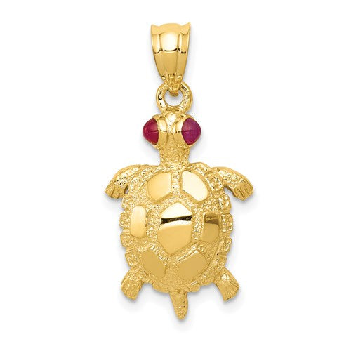 14k-turtle-with-ruby-eyes-pendant-SolomonJeweler-Wichita-KS-CustomJewelry