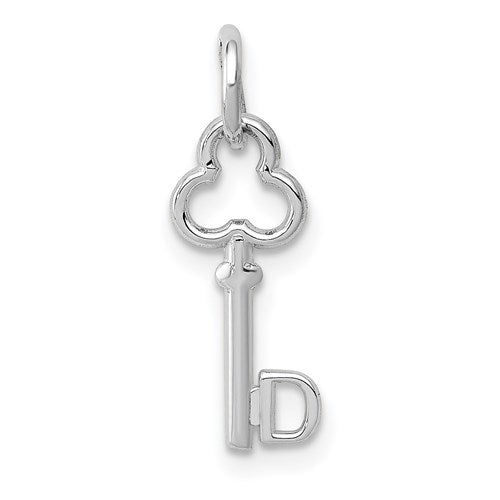 14k-white-gold-key-letter-d-initial-charm-SolomonJeweler-Wichita-KS-CustomJewelry