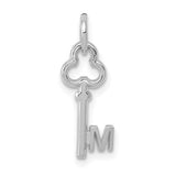 14k-white-gold-key-letter-m-initial-charm-SolomonJeweler-Wichita-KS-CustomJewelry