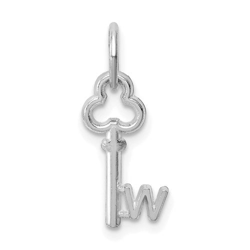 14k-white-gold-key-letter-w-initial-charm-SolomonJeweler-Wichita-KS-CustomJewelry