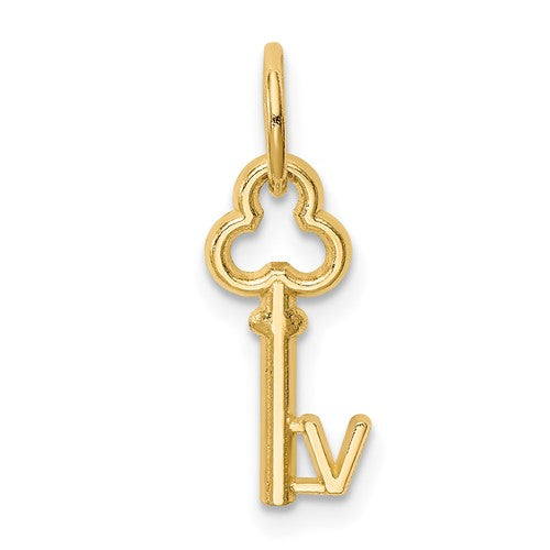 14k-key-letter-v-initial-charm-SolomonJeweler-Wichita-KS-CustomJewelry