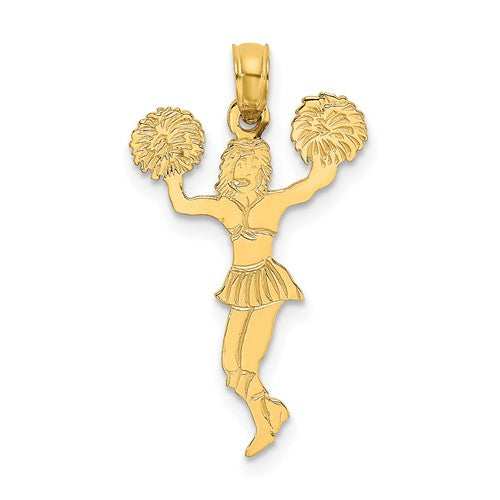 14k-cheerleader-with-pom-poms-charm-SolomonJeweler-Wichita-KS-CustomJewelry