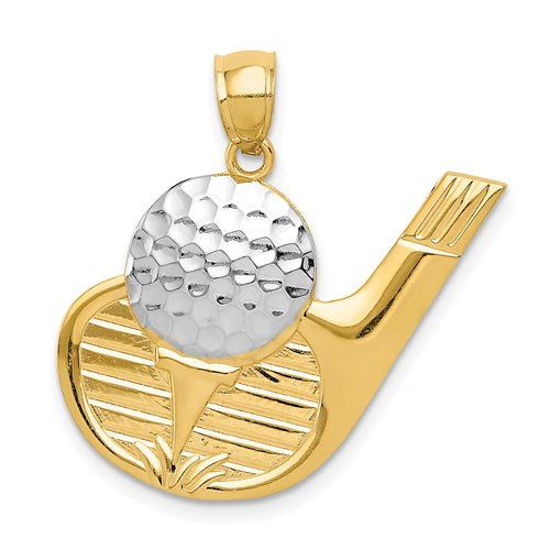 14k-and-rhodium-golf-pendant-SolomonJeweler-Wichita-KS-CustomJewelry