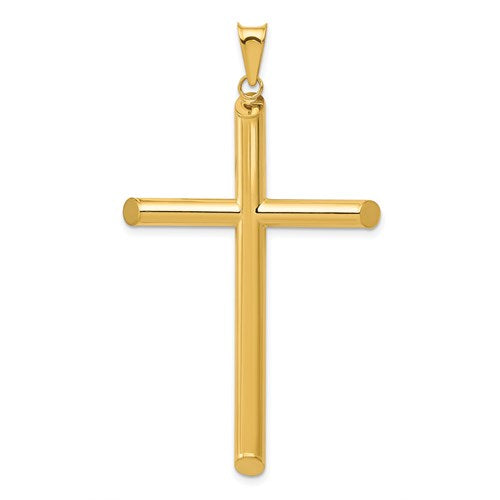 14k-3-d-polished-hollow-cross-pendant-SolomonJeweler-Wichita-KS-CustomJewelry