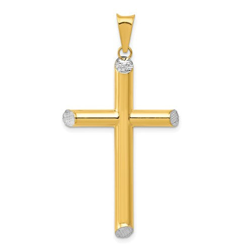 14k-w-rhodium-3-d-hollow-d-c-cross-pendant-SolomonJeweler-Wichita-KS-CustomJewelry