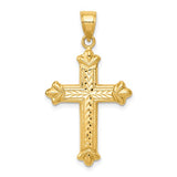 14k-reversible-diamond-cut-cross-pendant-SolomonJeweler-Wichita-KS-CustomJewelry