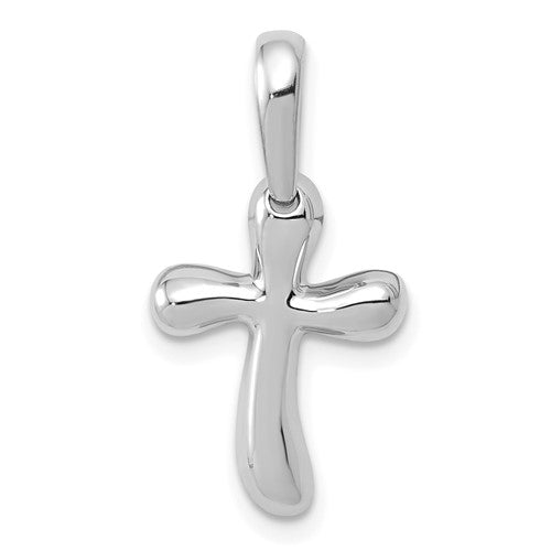 14k-white-gold-small-freeform-cross-pendant-SolomonJeweler-Wichita-KS-CustomJewelry