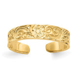 14k-flower-scroll-toe-ring-SolomonJeweler-Wichita-KS-CustomJewelry