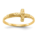 14k-satin-finish-childs-crucifix-ring-SolomonJeweler-Wichita-KS-CustomJewelry