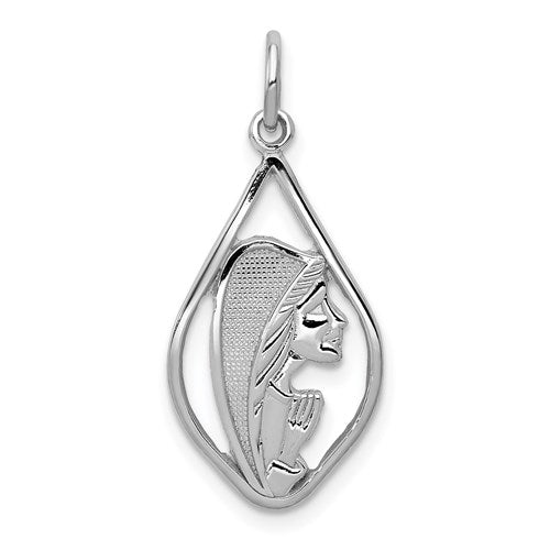 14k-white-gold-mary-blessed-virgin-charm-SolomonJeweler-Wichita-KS-CustomJewelry