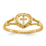 14k-diamond-cut-childs-heart-cross-ring-SolomonJeweler-Wichita-KS-CustomJewelry