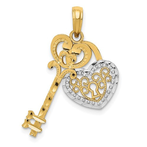 14k-w-white-rhodium-moveable-filigree-heart-key-and-lock-charm-SolomonJeweler-Wichita-KS-CustomJewelry