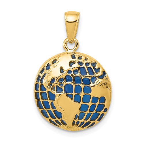 14k-blue-enameled-globe-pendant-SolomonJeweler-Wichita-KS-CustomJewelry