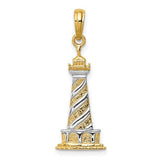 14k-and-rhodium-cape-hatteras-lighthouse-pendant-SolomonJeweler-Wichita-KS-CustomJewelry