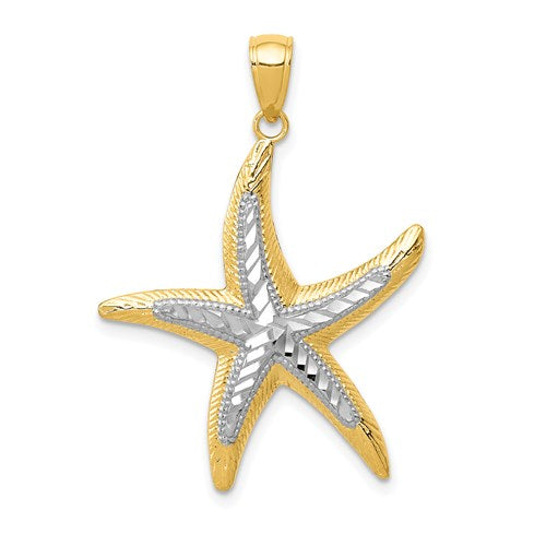 14k-with-white-rhodium-starfish-pendant-SolomonJeweler-Wichita-KS-CustomJewelry