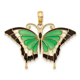 14k-green-enameled-butterly-pendant-SolomonJeweler-Wichita-KS-CustomJewelry