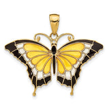 14k-yellow-enameled-butterfly-pendant-SolomonJeweler-Wichita-KS-CustomJewelry