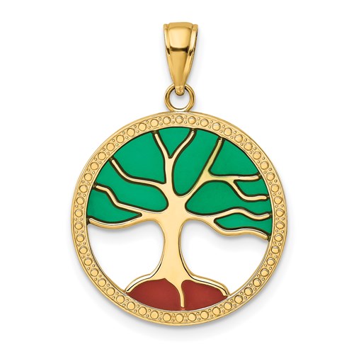 14k-enameled-tree-of-life-pendant-SolomonJeweler-Wichita-KS-CustomJewelry