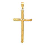 14k-fancy-textured-cross-pendant-SolomonJeweler-Wichita-KS-CustomJewelry