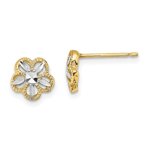 14k-w-rhodium-diamond-cut-flower-post-earrings-SolomonJeweler-Wichita-KS-CustomJewelry