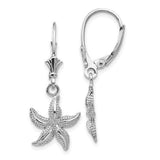 14k-white-gold-starfish-leverback-earrings-SolomonJeweler-Wichita-KS-CustomJewelry