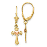 14k-two-tone-heart-on-cross-leverback-earrings-SolomonJeweler-Wichita-KS-CustomJewelry