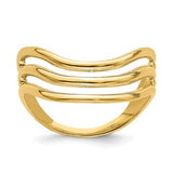 14K gold triple wave thumb ring from Solomon Jewelers featuring a stylish, layered design perfect for fashion jewelry.