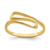 14K gold swirl ring from Solomon Jewelers, showcasing a smooth, elegant design with intricate swirling patterns.