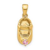 14k-3-d-october-synthetic-stone-engraveable-shoe-charm-SolomonJeweler-Wichita-KS-CustomJewelry